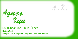 agnes kun business card