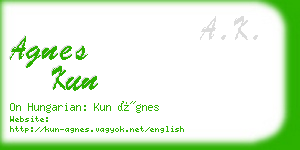 agnes kun business card